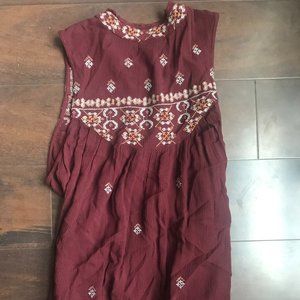 American Eagle Burgundy Sleeveless blouse Size XS